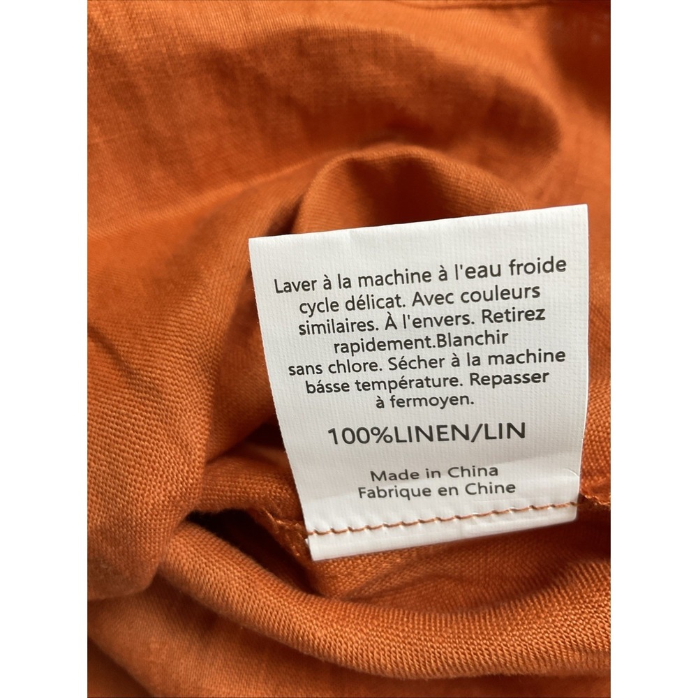 Lintico 100% Linen Top Size XXL Shawl Collar Relaxed Lagenlook Dolman Sleeve - Picture 7 of 10